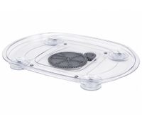 Vassoio girevole per frigorifero HEDURA 42 cm, rotazione a 180°, organizer senza BPA **Articolo di seconda scelta - Testato e perfettamente funzionante** Trasparente