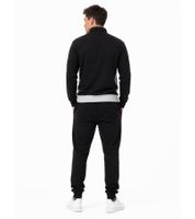 Completo da casa da uomo Australian Homewear: felpa con mezza zip in cotone e pantaloni da jogging con logo AF69, nero