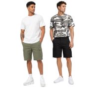 Brandit Men's Summer Cargo Shorts (Model BD2019) in Khaki or Black