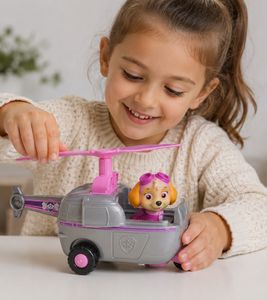 nickelodeon PAW PATROL Spielzeug Skye-Figur mit Hubschrauber Spielzeug-Hubschrauber **B-Ware – geprüft & funktionell einwandfrei** Grau