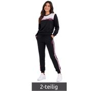 Modern Australian Women's 2-Piece Homewear & Leisure Jogging Suit (Sweatshirt & Joggers) AF 43 – Black/Pink