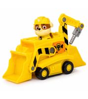 nickelodeon PAW PATROL Spielzeug Rubble-Figur mit Bulldozer-Baufahrzeug **B-Ware – geprüft & funktionell einwandfrei** Gelb