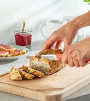 3-teiliges Tefal Edelstahl Messer-Set mit gezahntes Universalmesser Schälmesser und gezahntes Schälmesser Küchenmesser **B-Ware – geprüft & funktionell einwandfrei** Gelb/Blau/Rot