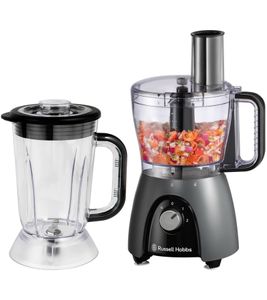 Russell Hobbs 2 in 1 Küchenmaschine & Standmixer mit 2 Geschwindigkeitsstufen 2,3 L und 1,5 L Mixbehälter 900W **B-Ware – geprüft & funktionell einwandfrei** 27111-56 Schwarz