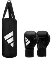 adidas Kinder Box-Set mit Boxsack und Boxhandschuhen Einsteigerpaket Kampfsport 43x19cm **B-Ware – geprüft & funktionell einwandfrei** BACJPII_SMU Schwarz