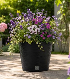 Prosperplast furu Blumentopf frost-, UV- und feuchtigkeitsbeständig Pflanzeinsatz 25cm 7,5/9 L **B-Ware – geprüft & funktionell einwandfrei** Anthrazit