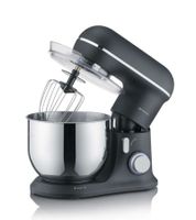 SEVERIN Küchenmaschine mit 8 Leistungsstufen und Pulsfunktion Edelstahlschüssel 5,3 L  1.200W **B-Ware – geprüft & funktionell einwandfrei** KM 003899 Schwarz