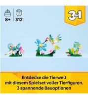Ensemble LEGO Creator 3-en-1 avec un colibri, un papillon ou un poisson tropical colorés, fabriqués à partir des mêmes briques LEGO. Jouet **Reconditionné – Testé et entièrement fonctionnel** 6585558 Multicolore