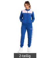 Australian Women's 2-Piece Cotton Loungewear Set (Sweat Jacket & Joggers) with AF 40 Logo – Bluette Blue/Pink