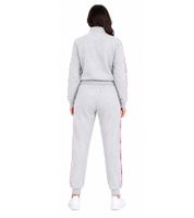 Conjunto de ropa de estar por casa para mujer de Australian Homewear, 2 piezas: Sudadera y pantalón deportivo de algodón con logo, AF 40, Gris jaspeado