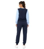 Conjunto moderno australiano de dos piezas para mujer: sudadera y pantalón deportivo AF 44 en azul marino/azul claro
