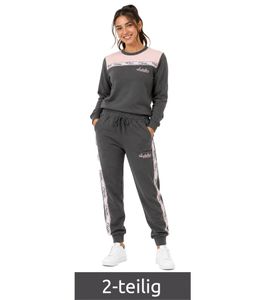 Completo da donna moderno australiano composto da felpa e pantaloni da jogging AF 43 Antracite in grigio/rosa