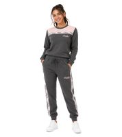 Modern Australian Women's 2-Piece Loungewear & Leisure Jogging Set with Sweatshirt & Jogging Pants AF 43 Anthracite in Gray/Pink
