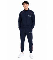 Completo da casa da uomo Australian Homewear: felpa con mezza zip in cotone e pantaloni da jogging con logo AF71 blu
