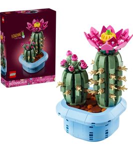 Set LEGO composto da un cactus in piena fioritura e un cactus più piccolo con boccioli in diverse fasi di apertura. **Condizione B - testato e perfettamente funzionante** Multicolore