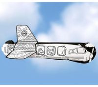 Aereo gonfiabile Günther Magic Jet da colorare, 44 cm, aereo 3D **B-Stock – Testato e perfettamente funzionante** Giocattolo per bambini dai 3 anni in su