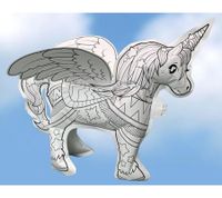 Günther Magic Unicorn Inflatable Color-Your-Own 3D Figure (44 cm) **B-Grade – inspected & fully functional** – Children's toy for ages 3+