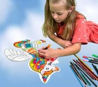 Günther Magic Unicorn Inflatable Color-Your-Own 3D Figure (44 cm) **B-Grade – inspected & fully functional** – Children's toy for ages 3+