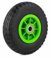 Puncture-proof WAGNER hand truck wheel (size 3.00-4) – replacement wheel **B-stock – inspected & fully functional** Black/Green