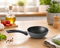 Kit de Cocina Mini Accademia Mugnano con 4 Utensilios – Sartén, Wok, Cacerola y Parrilla. Fabricado en Italia