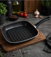 Kit de Cocina Mini Accademia Mugnano con 4 Utensilios – Sartén, Wok, Cacerola y Parrilla. Fabricado en Italia