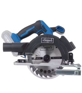 Sierra circular inalámbrica Scheppach con hoja de 165 mm, profundidad máxima de corte de 53 mm a 45° **Producto de segunda mano – Probado y en perfecto funcionamiento** C-HCS165-X Negro/Azul