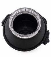 Gourde HEDURA Motivation 1,5 L avec housse en néoprène, sans BPA, avec indicateur de temps et paille **Produit de seconde main – Testé et entièrement fonctionnel** Noir