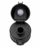 Gourde HEDURA Motivation 1,5 L avec housse en néoprène, sans BPA, avec indicateur de temps et paille **Produit de seconde main – Testé et entièrement fonctionnel** Noir