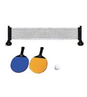 Kompaktes XTREMSPORTS Mini-Tischtennis-Spiel mit Saugnapf-Halterungen Tischtennis-Set ca. 91 x 7 x 16,5 cm **B-Ware – geprüft & funktionell einwandfrei** Tisch Spiel in Gelb/Blau