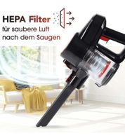 CLEANmaxx Akku-Zyklonstaubsauger 2in1 22,2V 120W Hand- & Bodenstaubsauger HEPA LED **B-Ware – geprüft & funktionell einwandfrei** Stielstaubsauger Schwarz/Rot
