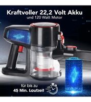 CLEANmaxx Akku-Zyklonstaubsauger 2in1 22,2V 120W Hand- & Bodenstaubsauger HEPA LED **B-Ware – geprüft & funktionell einwandfrei** Stielstaubsauger Schwarz/Rot