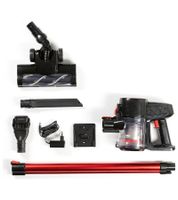 CLEANmaxx Akku-Zyklonstaubsauger 2in1 22,2V 120W Hand- & Bodenstaubsauger HEPA LED **B-Ware – geprüft & funktionell einwandfrei** Stielstaubsauger Schwarz/Rot