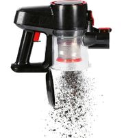 CLEANmaxx Akku-Zyklonstaubsauger 2in1 22,2V 120W Hand- & Bodenstaubsauger HEPA LED **B-Ware – geprüft & funktionell einwandfrei** Stielstaubsauger Schwarz/Rot