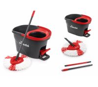 Vileda Turbo 2in1 Microfibre Bodenreinigungs-Set **B-Ware – geprüft & funktionell einwandfrei** Wischmopp mit Schleudereimer in Schwarz/Rot/Weiß