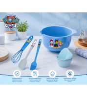 8-Piece Nickelodeon PAW PATROL Baking Set with Bowl, 4 Muffin Cups, and 3 Baking Utensils **B-Stock – inspected & fully functional** 07-15120-25-03 Blue
