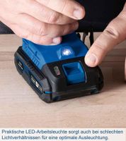 Scheppach Akku-Bohrschrauber im Werkzeugkoffer inkl. 2x 1,3 Ah Akkus & inkl. 74 teiliger Werkzeugkoffer – 12 V – 35 Nm – 0,8–10 mm – LED-Licht – **B-Ware – geprüft & funktionell einwandfrei** C-DTB74/2-12V Blau/Schwarz