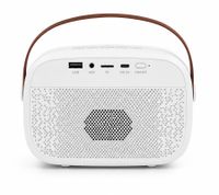 denver BTM-616 Wireless Bluetooth Speaker mit Mikrofon & LED-Beleuchtung **B-Ware – geprüft & funktionell einwandfrei** in Weiß