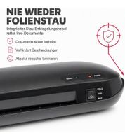 OLYMPIA A 230 Plus Laminiergerät-Set bis DIN A4 mit 15 Folien 3x A4 4x A5 4x A6 und 4x Cards **B-Ware – geprüft & funktionell einwandfrei** in Schwarz