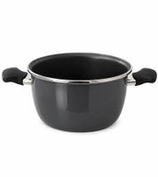 Vitrinor Enamel Cooking Pot with Glass Lid (24 cm) – Suitable for All Stovetops – Non-Stick Coating – Made in Spain – **B-Stock: Inspected & Fully Functional** – Grey