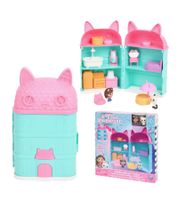 16-teiliges Gabby's Dollhouse Puppenhaus-Spielset mit 2 Minifiguren & 13 Zubehörteile Spielzeug **B-Ware – geprüft & funktionell einwandfrei** Pink/Türkis/Bunt