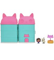 16-teiliges Gabby's Dollhouse Puppenhaus-Spielset mit 2 Minifiguren & 13 Zubehörteile Spielzeug **B-Ware – geprüft & funktionell einwandfrei** Pink/Türkis/Bunt