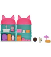 16-teiliges Gabby's Dollhouse Puppenhaus-Spielset mit 2 Minifiguren & 13 Zubehörteile Spielzeug **B-Ware – geprüft & funktionell einwandfrei** Pink/Türkis/Bunt