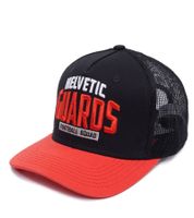 European League of Football Helvetic Guards Unisex Trucker Cap (Snapback with Mesh) – Black/Red or Black/White