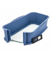 BPA-freie Silikon-Kastenform Backform mit Glasboden und abnehmbarem Silikonrand ca. 30x14,5x8,5 cm Kastenbackform **B-Ware – geprüft & funktionell einwandfrei** 7577211 Blau