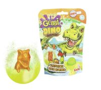 Confezione da 10 bombe da bagno GLIBBI DINO Surprise per bambini con personaggi di dinosauri da collezione, età 3+, 100 g, blu, verde o arancione