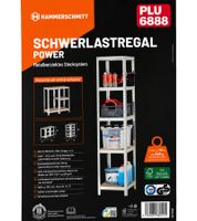 Étagère robuste HAMMERSCHMITT à 5 niveaux, supportant jusqu'à 90 kg par niveau, structure métallique, 180 x 40 x 40 cm **Produit de seconde main – Testé et entièrement fonctionnel** Argent