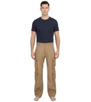 Pantalon cargo homme Build Your Brand Pure Vintage - Pantalon de travail et d'extérieur en coton résistant, 8 poches, beige ou noir