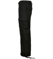 Pantalon cargo homme Build Your Brand Pure Vintage - Pantalon de travail et d'extérieur en coton résistant, 8 poches, beige ou noir