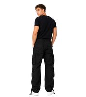Pantalon cargo homme Build Your Brand Pure Vintage - Pantalon de travail et d'extérieur en coton résistant, 8 poches, beige ou noir