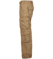 Pantalon cargo homme Build Your Brand Pure Vintage - Pantalon de travail et d'extérieur en coton résistant, 8 poches, beige ou noir